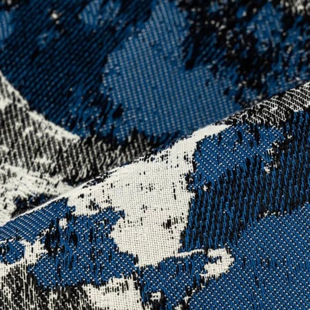 غطاء خدادية فاخر بنقشة تجريدية بدرجات الأزرق