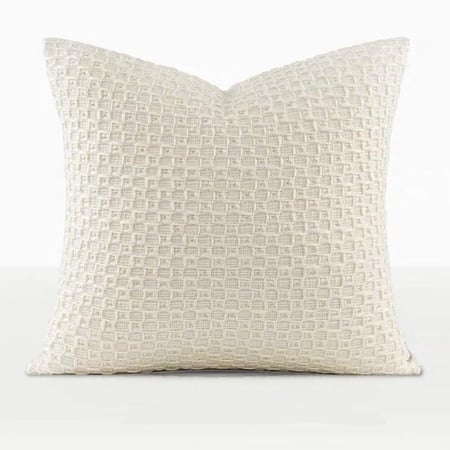 خدادية بلون سكري بتصميم محبوك هندسي أنيق تضيف لمسة فخمة لديكور الكنب