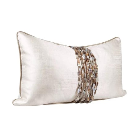 كوشن سكري مستطيل بحزام صدف