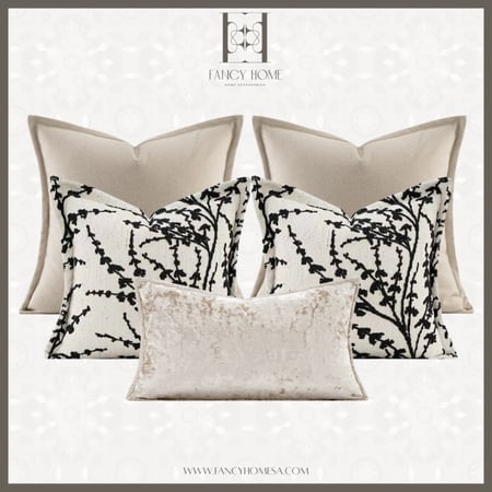 أغطيه خداديات بيج واوف وايت مشجر بالاسود