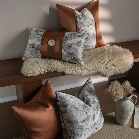 غطاء خدادية رمادي وبني