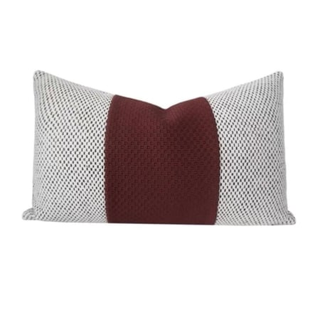 غطاء وسادة انيق عنابي وابيض واسود