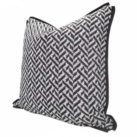 غطاء وسادة انيق رمادي واسود