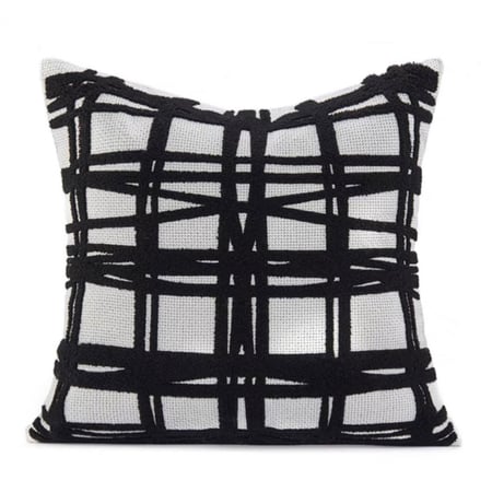 غطاء وسادة مودرن ابيض و اسود