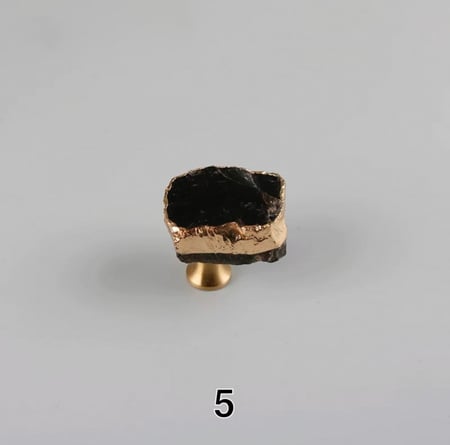 مقابض دواليب احجار كرستال طبيعي بالوان متعددة - فانسي هوم