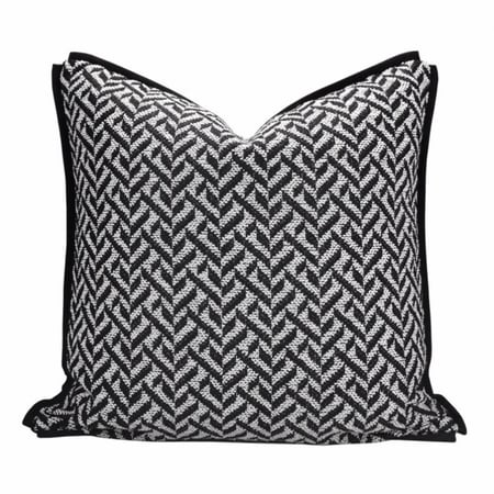 غطاء وسادة انيق رمادي واسود