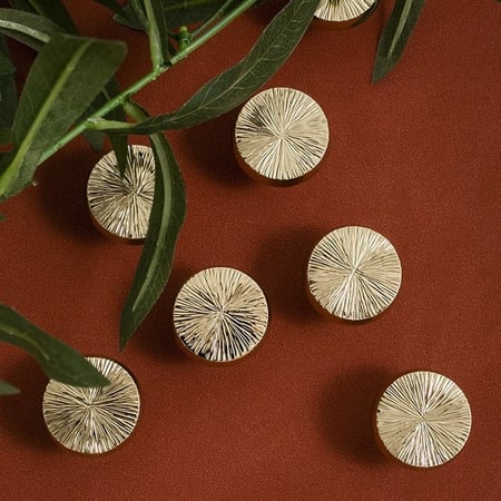 مقبض دولاب دائري صغير ذهبي وفضي