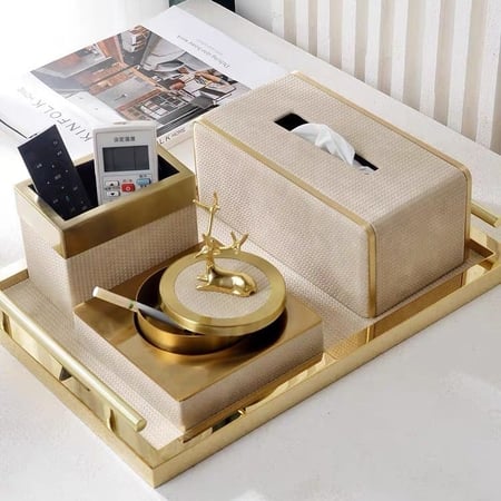 علبة مناديل بيج - فانسي هوم