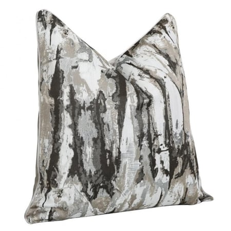 غطاء وسادة مودرن رمادي وبيج