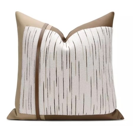 غطاء وسادة مودرن بدرجات البيج والبني