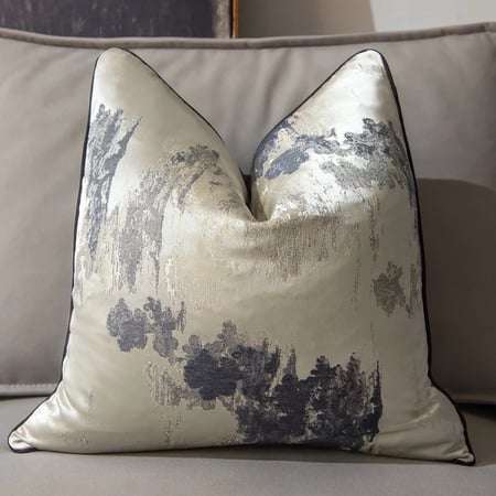 غطاء وسادة مودرن باللون السكري والكحلي