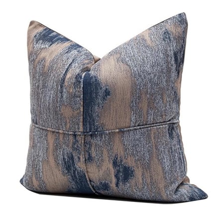 غطاء وسادة باللون الخربزي والازرق مقاس 45x45cm