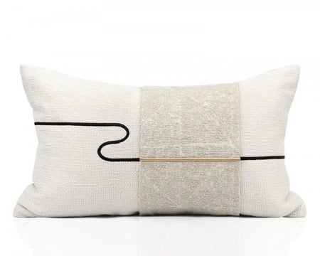 غطاء وسادة بيج مودرن مقاس 30x50cm