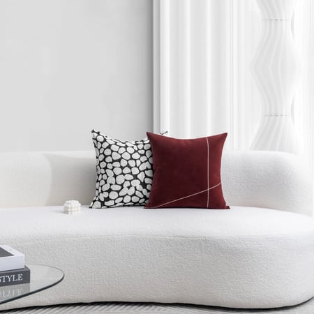 غطاء وسادة مودرن احمر