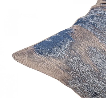 غطاء وسادة باللون الخربزي والازرق مقاس 45x45cm