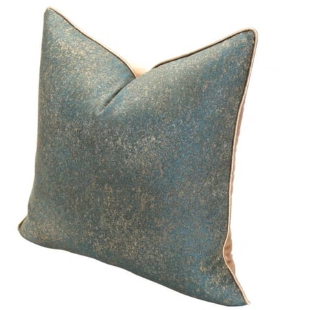 غطاء وسادة اخضر وذهبي