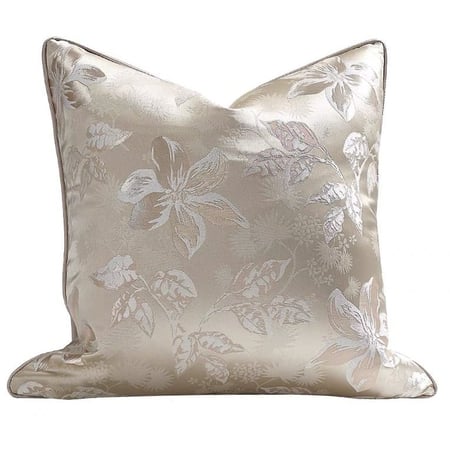 غطاء وسادة بيج مشجر