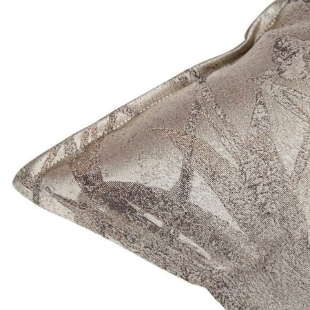 غطاء وسادة ذهبي برسمة اوراق شجر