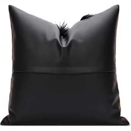 غطاء وسادة احمر بحزام انيق