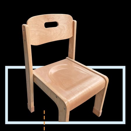 كرسي روضة خشبي- ارتفاع 26