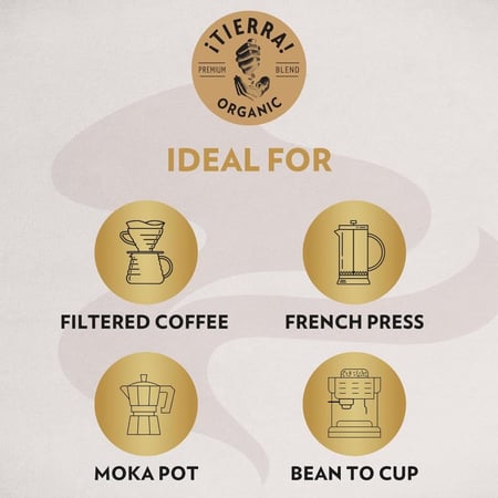 Lavazza Organic ¡Tierra! Whole Bean Coffee Light Roas