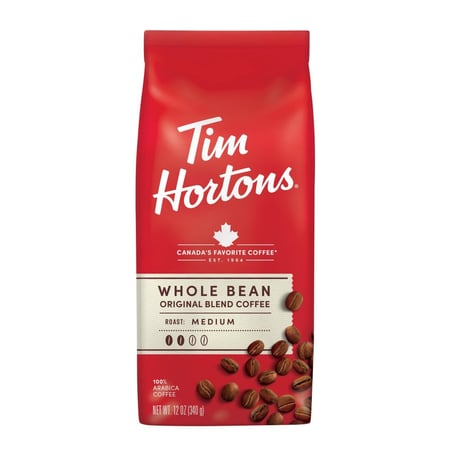 Tim Hortons Medium Roast Whole Bean 340g