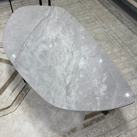 طاولة قهوة بيضاوية طقم الراهيه