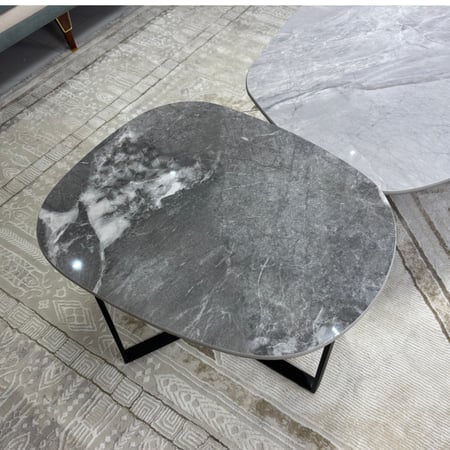 طاولة قهوة بيضاوية طقم الراهيه