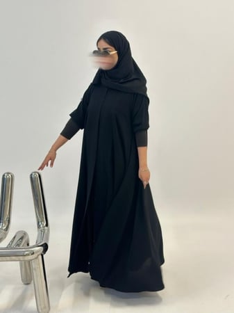 N45 عباية دبل كلوش - مقفله بازرار