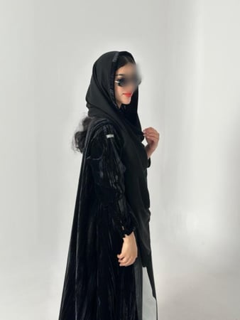 N43 مخمل مكسر - اسود -