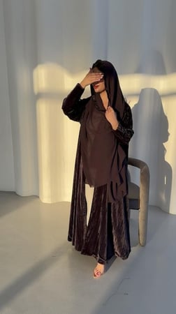 N43 مخمل مكسر - موف غامق -