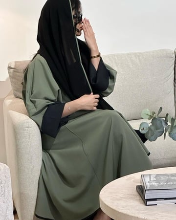 N28 - نص بشت - دبل فيس (أسود - اخضر ماتشا )