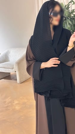 طرحة بكسرات (أسود)