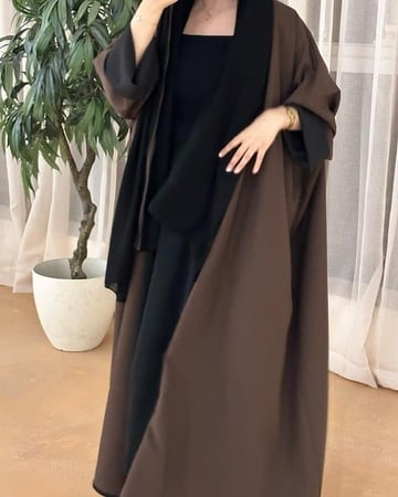 N28 - نص بشت - دبل فيس (أسود - بني )