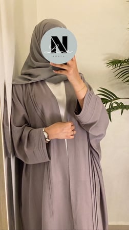 N12  عباية نص فراشة - موديل كم