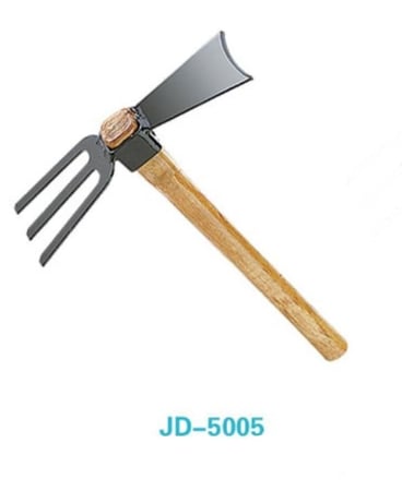 مجرفه يدوي + شوكة بمقبض خشبي موديل JD-5005