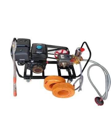 مجموعة رش ماطور رش مع مسدس رش مع لي 100 متر ضغط 80 بار مع محرك 13حصان