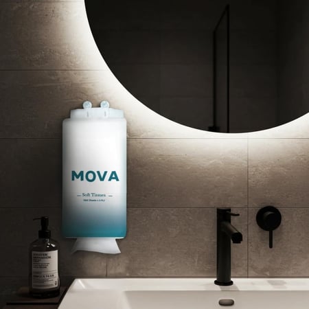 عرض اليوم الوطني 15 عبوة من مناديل موفا العملاقة 1800 منديل خمس طبقات