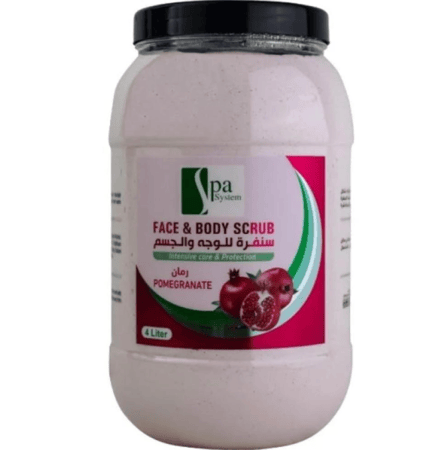 مقشر للوجه والجسم رمان من سبا سيستم-4كجم