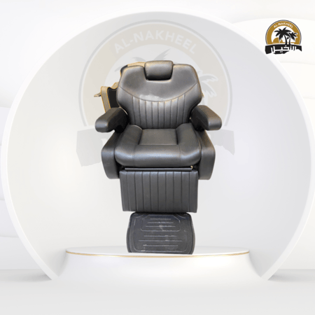 كرسي حلاقة جلد اسود