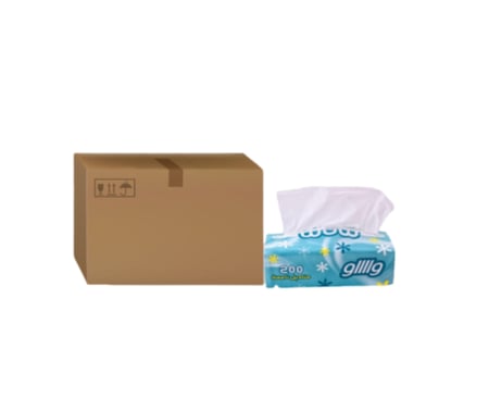 مناديل واو كرتون  شد 200