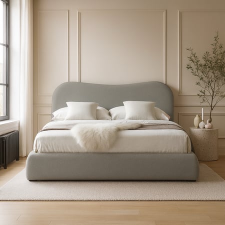 سرير رويال بوكليه - أوف وايت