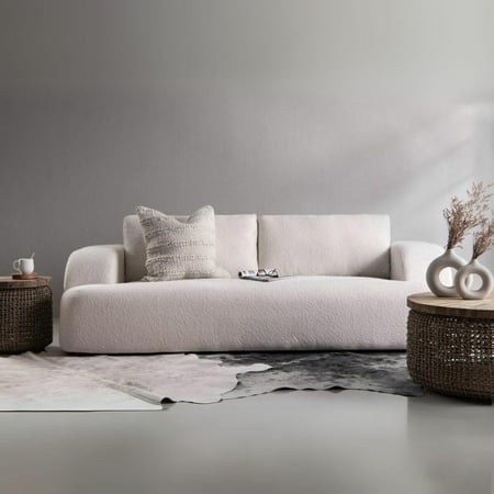 كنبة 3 مقاعد 200×80×80 سم - بيج