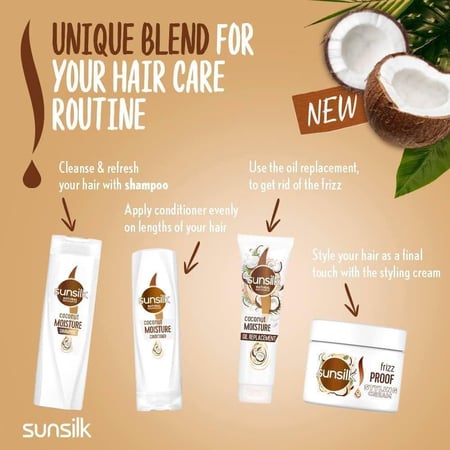 شامبو صانسيلك بزيت جوز الهند الرطب - 400 مل