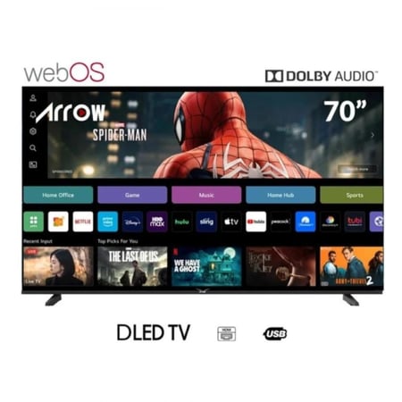 أرو شاشة ذكية 70 بوصة - 4K UHD WebOS QLED - أسود - RO-70LCTWQ