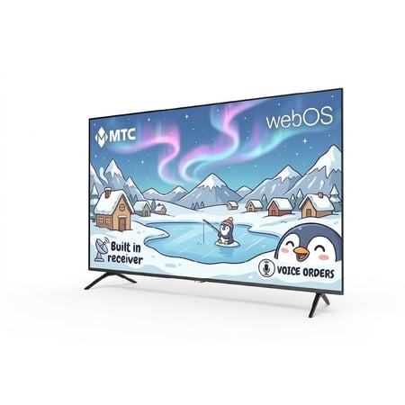 شاشة,ماركة ام تي سي,75 بوصة,فوركية,سمارت,نظام ويبوس,ريسيفر داخلي,ريموت ماجيك,الموديل MT75UH435BWOS