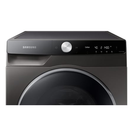 غسالة اوتوماتيك,12 كيلو,تحميل امامي,واي فاي,تجفيف حراري,مع خاصية الذكاء الاصطناعي,اللون رمادي غامق,الموديل WD12TP34DSX/YL