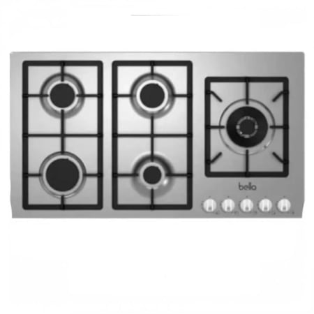 بيلا سطح غاز بلت إن 5 شعلات - 90 سم - فضي - B91GX50H