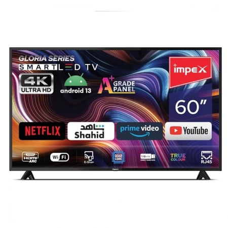 إمبكس جلوريا شاشة ذكية 60 بوصة 4K أندرويد 15- IMPEX GLORIA 60 - 15