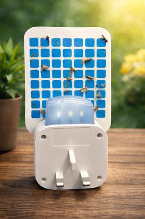 حشرات ملتصقة في مصيدة الحشرات